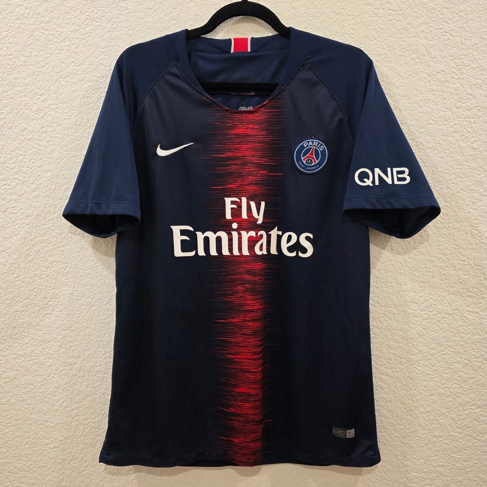 Nike Paris Saint-Germain PSG 2018-19 Home Jersey Navy Blue Mens L Sportswear